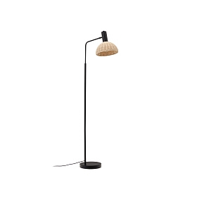 Damila Торшер из ротанга и черного металла