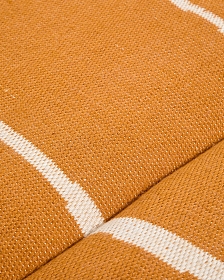 Подушка для шезлонга Daila оранжевого цвета из 100% ПЭТ с рисунком икат, 50 x 175 см