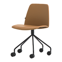 Стул Unnia с мягкой обивкой на 5-спицевой стальной поворотной основе на роликах