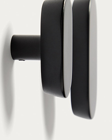 Набор из 2 вешалок Arely из бука с черным лаковым покрытием, 6,5 см/10 см