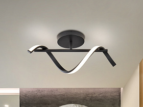 Boa Настенный/ потолочный светильник черный