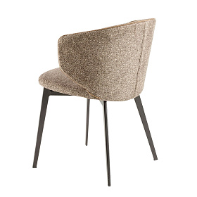 Стул 4240 с обивкой из коричневой мраморной ткани