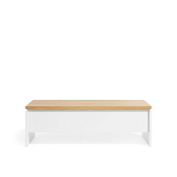 Abilen Подъемный журнальный столик из дуба и белого лака 110 x 60 см FSC 100%