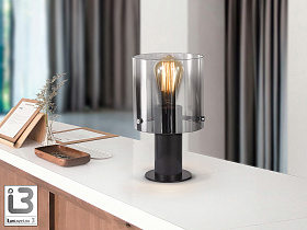 Настольная лампа Venize 1L черный/дымчатый