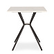 Квадратный стол Monika черный металл/белый мрамор