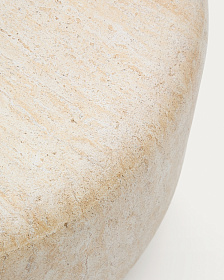 Цементный столик Drasi с отделкой под травертин Ø90 см