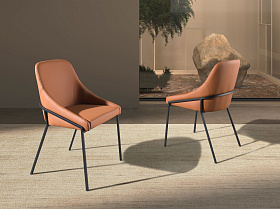 Стул 4161 из оранжевой экокожи