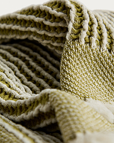 Хлопковый плед Lideba в зеленую полоску, 100 x 170 см