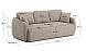 Трехместный диван-кровать Laira из бежевой синели, 218 см