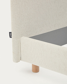 Кровать Valma из жемчужного шенилла со съемным чехлом для матраса 180 x 200 см