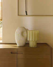 Керамическая ваза Medira цвета экрю и желтого, 32,5 см