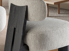 Topaz Кресло черный/экрю