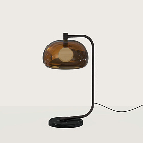 Настольная лампа Cloud дымчато-янтарное стекло/черный металл
