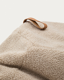 Пуф Vicka из бежевого букле Ø 70 см