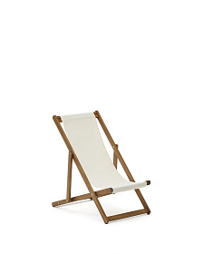 Adredna Детское складное кресло-шезлонг бежевого цвета из акации