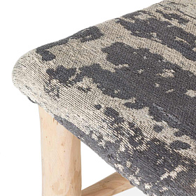 Табуретка низкая Chelsy с мягкой обивкой угольно-серый