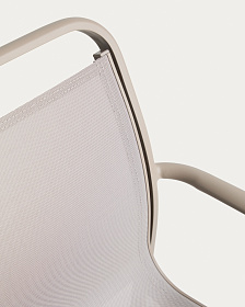 Уличный стул Luri из алюминия цвета таупе и бежевого текстиля