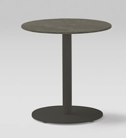 Журнальный столик Lis со столешницей Compact Ø 50 см 56 Gunmetal grey, 87 Ochre grey