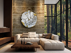 Fiorella Настенная скульптура золотой/хром