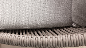 Кресло с высокой спинкой RODONA BEIGE-CARBON