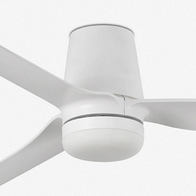 Потолочный вентилятор PUNT TUB M Ш1300MM белый 3 P LED 18W TUYA