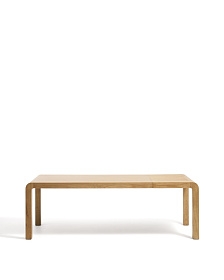 Раздвижной стол Erisia из массива дуба с натуральной отделкой, 180 (230) x 90 см
