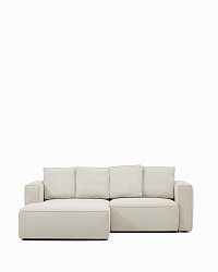 Диван-кровать Marela бежевый шенилл 3-местный с кушеткой слева 236 см