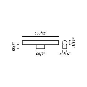 CALMA Настенный светильник LINESTRA черный 5W 2700K