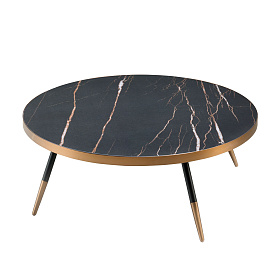 Круглый журнальный столик из стали и керамики CT1015-3AA /2068