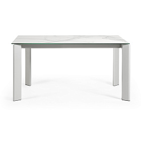 Стол Atta 160 (220) x90 керамика белый