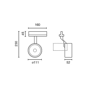 Трековый светильник TARGET 13W белый 15° 2700K CRI97 CASAMBI
