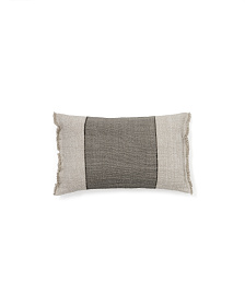 Чехол для подушки Lorin из льна зелёного цвета с бахромой 30 x 50 см