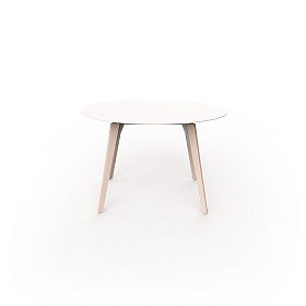 Круглый стол Faz на деревянных ножках