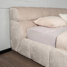 Кровать с решеткой Wanda 160*200 ткань Genesis 3 dove