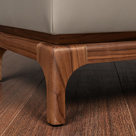 Пуфик CALPE шпон ореха F, экокожа PU78