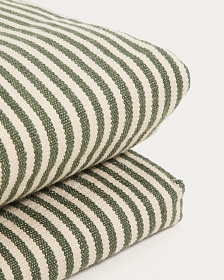 Подушка для шезлонга Dirome в зеленую полоску, 100% ПЭТ, 50 x 175 см