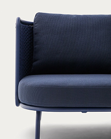 Уличное кресло Sedalis из алюминия и веревки синего цвета