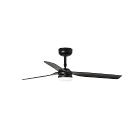 Потолочный вентилятор PUNT Ш1300MM черный 3 PALAS LED 18W TUYA