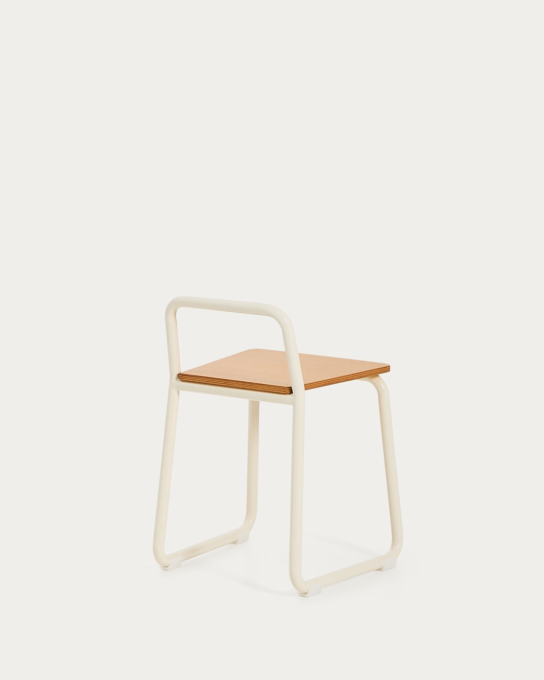 Tinn Стул из ясеневого шпона с бежевой металлической конструкцией