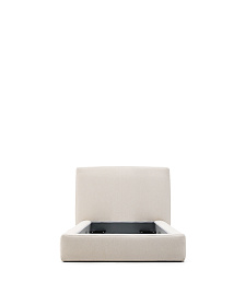Кровать Blok бежевая со съемными чехлами под матрас 90 х 200 см
