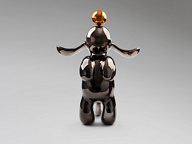 Conejo Декоративная фигура medium серый/оранжевый