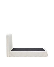 Кровать Jaira из белого шенилла со съемным чехлом для матраса 150x190 см