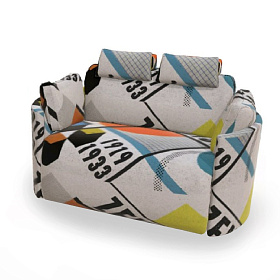 Раскладывающееся кресло-качалка Noomrise XL, Bar - Anthracite, ткань Bauhaus S.6