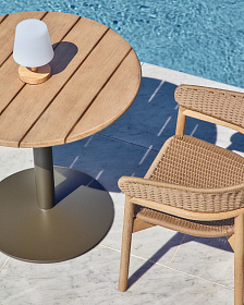 Настольная переносная лампа Ambar из полиэтилена и дерева