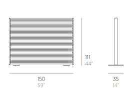 Декоративная перегородка DNA Faux wood aluminium partition wall 