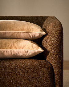 Ovelin бархатный чехол для подушки бежевого цвета 45 x 45 см
