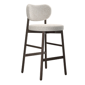 Барный стул Clemente ткань кат.5 Loop 07, итальянский орех