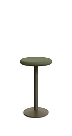 Уличный стол Esilda зеленый из цемента и стали со столешницей Ø70 см