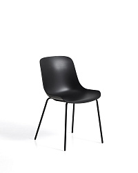 Черный стул Altea из пластика и стали с черной отделкой