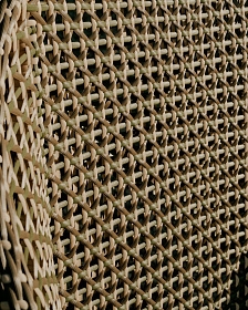 Кресло Olbia с высокой спинкой из искусственного ротанга и массива тика